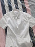 雀后衬衫女短袖职业白衬衣工作服工装气质正装夏装款 白色 XS 实拍图