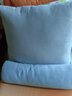 恒源祥床头靠垫护腰床上靠背三角沙发靠枕头可拆洗办公室软包汽车腰靠 湖蓝色-厚20cm（韩国绒） 大号60*50cm（长*高） 实拍图