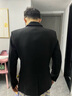 西服套装男士修身商务休闲职业正装上班工作结婚礼服伴郎西装外套 (单件装)黑色西装外套 XL 实拍图
