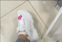 斯凯奇Skechers女鞋厚底松糕老爹鞋熊猫鞋绑带休闲运动鞋11923 白色/银色WSL 38.0 实拍图
