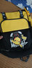 帆特西书包男女潮流防泼水双肩包韩版原宿高中生小学生初中学生减负背包 皮卡黄配黑色【配智能手环】 实拍图