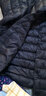鸭鸭秋冬新款轻薄羽绒服女短款无领薄款修身时尚外套KXM 黑色 4XL 实拍图
