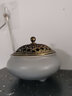 天玺瓷香炉檀香炉沉香盘香炉室内香熏炉卧室熏香香道炉陶瓷熏香炉 编织盖瓷香炉【雅浅灰】 实拍图
