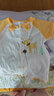 舒贝怡2件装婴儿衣服夏季薄款新生儿连体衣短袖哈衣儿童爬服黄色59CM 实拍图