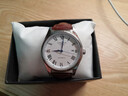 灵豚（LINGTUN）考试用机械表 手表男全自动机械表 牛皮带男士手表蝴蝶扣潮流腕表 白面罗马咖啡带 实拍图