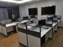 亨黎上海现代简约办公家具员工电脑桌办公桌组合屏风职员办公桌工作位4人位 办公桌组合 卡位卡座 黑白（1.2*0.6米） 色卡（定制颜色） 实拍图