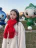 红豆（Hodo）100%纯羊毛披肩女秋冬保暖围巾披风送妈妈教师节礼物礼盒装 实拍图
