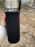 怡斯佳 双层玻璃杯保温水杯 办公室商务茶水分离杯 玻璃 男泡茶杯  便携式车载透明过滤水杯 定制刻字 银色320ml 360ml 实拍图