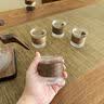 介屋玻璃懒人茶具套装整套功夫茶具泡茶壶自动出水高档泡茶神器三件套 雾纹泡茶器【无茶杯】透明 1头 实拍图
