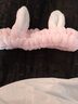 南方姑娘 发带宽边女女士发箍头箍洗脸头带韩版化妆束发带兔耳朵鹿角发箍大蝴蝶结发卡头发带头巾简约绑带式 粉色兔耳朵发带厚款 实拍图