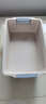 唐易加厚长方形塑料收纳篮厨房浴室桌面收纳置储物篮子文件收纳筐箱盒 小号杏色 实拍图