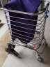 杰适（jieshi）购物车爬楼买菜折叠款便携手拉车铝合金拖车上楼梯车老年菜篮推车 八轮-经典款PU水晶轮 实拍图