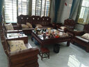 善心悦木红木家具非洲花梨（学名：刺猬紫檀）实木沙发客厅组合新古典中式大中户型别墅 10件套(4单+4边几+三人位+茶几） 组合 实拍图