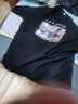 TYHKT恤男短袖韩版潮流上衣服潮牌宽松原宿港风t恤百搭大码五分袖 黑色881款 5XL（适合240斤左右） 实拍图