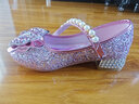 叠曼（DIEMAN）爱莎公主鞋女童鞋子儿童水晶鞋子冰雪奇缘高跟鞋小女孩韩版表演鞋 粉色 29码/18.9厘米 实拍图