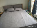 乐全长绒棉四件套全棉纯棉2025新款轻奢裸睡亲肤床单被套南通床上用品 拼色-灰蓝+卡其 1.5米 床笠款 四件套适合200*230被芯 实拍图