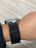 老皮匠 超薄钢带  男女 手表配件 代用CK DW表带 不锈钢表链 米兰编织金属手表带 粗网--黑色 22mm 实拍图