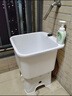 申梵（SHENFAN）拖把池阳台高脚拖把盆卫生间家用墩布池拖布池移动洗地盆水池水槽 60×40×46.5cm【台控下水】白色 实拍图