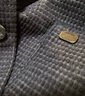 马登工装 美式复古玉米粒格子衬衫翻领纯色松弛感休闲长袖衬衣男秋 深灰色 XL 实拍图