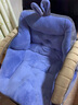 南柯一梦 加绒坐垫地上座椅一体靠垫 办公室椅子垫学生坐垫靠背屁股垫保暖 【最多选择】大号兔耳朵蓝色【45*45】 实拍图