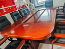 信京会议桌长桌油漆木质贴皮公司接待洽谈桌会议室椭圆形3米含10椅 晒单实拍图