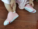 卡特兔 学步鞋 婴儿男女宝宝鞋1-3-5岁秋冬款机能儿童鞋经典款 粉色(春秋棉纱） 内长12.5cm（适合脚长12cm） 实拍图