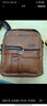酷咖单肩包男士软皮斜挎包新款出差办公商务背包大容量休闲竖款公文包 浅棕色 实拍图