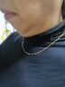 潮宏基足金黄金项链女士计价 天长地久水波链 XXG30000048 约3.2g 实拍图