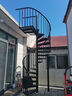定制室外旋转楼梯阁楼复式家用定制防滑钢板户外消防阳台铁艺圆旋 室外碳钢楼梯 实拍图