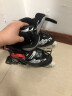 美洲狮（COUGAR）轮滑鞋儿童闪光溜冰鞋男女滑冰旱冰鞋女轮滑鞋男童 黑白全闪套装 S(可调26-30码) 实拍图