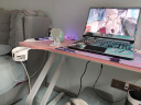 幻绘（HUANHUI）RGB灯粉色电竞桌椅套装网红主播电脑桌台式女生卧室家用游戏桌子 樱花单桌特惠款-粉色(长80) 晒单实拍图