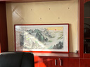 迅典泰山日出国画山水画客厅装饰画办公室挂画风水靠山沙发背景墙字画 a款泰山日出 实木带框63*123厘米 实拍图