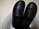 亲情夫人中年妈妈鞋软底女舒适牛皮女鞋复古单鞋平底老人皮鞋 8993黑色 40 实拍图