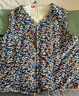 北极绒中老年夹棉马甲女加绒加厚保暖背心弹力柔软内搭坎肩老太太秋冬装 蓝花（全无缝升级款） 3XL （建议110-130斤） 实拍图
