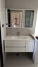 荣洁（RONGJIE）65cm75/85/95/105厘米浴室柜陶瓷一体盆现代简约洗脸卫生间洗漱台 白105cm陶瓷一体盆+玻璃豪华镜柜 实拍图
