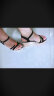 达芙妮坡跟凉鞋女2024夏季新款一字扣带女鞋子露趾鞋松糕防水台罗马鞋 金色 37 晒单实拍图