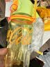 格沵（germ）可口可乐夏季塑料杯带吸管耐高温大容量运动水杯850ML橘子 实拍图
