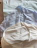 全棉时代男女袜子情侣5A抗菌中长短筒船袜4双装 绒白+蕾黄+碧蓝+蕾粉 实拍图