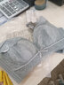 纤诗柔内衣女大胸显小超薄无海绵上托调整型收副乳透气胸罩无钢圈文胸 1988#灰蓝色 75C 实拍图