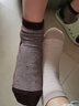 无印良品 MUJI 男女通用 合脚直角 袜口无橡筋 短袜 无性别 男款女款 DAI03A1A   酒红色条纹 23-25cm/36-40码 实拍图