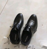稻草人商务休闲鞋男士皮鞋男正装鞋德比鞋英伦百搭 黑色 42  实拍图