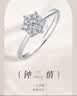 周六福（ZLF） 18K金钻石戒指女1.5克拉效果钻戒群镶结婚钻戒节日礼物 主石10分共23分 12号 实拍图