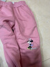 迪士尼（DISNEY）童装儿童男女童加绒加厚长裤针织运动束脚裤子23冬DB341ME18粉110 实拍图