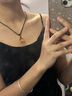 宝卡伊天然黄水晶吊坠925银镶高品金橘色黄水晶项链送女友送妈妈礼物 约2-3g黄水晶精致绳链款 实拍图