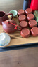 豪祥（HAOXIANG） 轻奢功夫干泡茶盘家用客厅办公室密胺小型沥储水嵌入式托台套装 四方竹韵形盘（黑） 实拍图