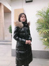 帝黛（DIDAI）品牌羽绒服女中长款新品冬装2024新款女士休闲白鸭绒女装宽松外套 黑款【貉子毛领】 XL建议（130-145）斤 实拍图