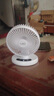 金正小风扇桌面电风扇小型宿舍床上用空气循环扇办公室usb充电插两用床头台式大风力静轻音便携电风扇  米色-摇头数显款【充插两用+可定时】 实拍图