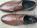 海澜之家HLA皮鞋男士商务休闲秋冬正装德比鞋子男H334/H220 棕色加绒40 实拍图