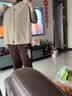 她享100%纯羊毛衫女秋冬圆领纯色开衫外套毛衣保暖针织上衣T23JZ7744 实拍图