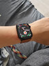istrap苹果手表表带真皮爱马仕同款牛皮适用apple watch手表带S11/10/9/8/7/6/SE男女士iWatch ultra2/3 浅棕白线丨黑色配件 44/45/46MM表盘【适用Wa 实拍图